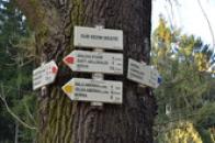 Rozcestník turistických tras.