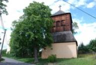Dřevěná zvonice u kostela sv. Jakuba Většího.
