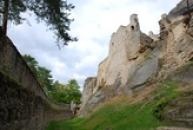 Zřícenina hradu východně od Úštěku.