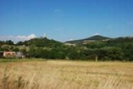 České středohoří od hradu Skalka.