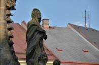 Socha na morovém sloupu.