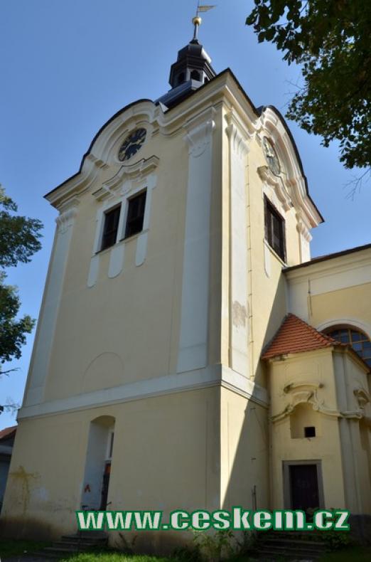 Věž kostela sv. Jiljí.