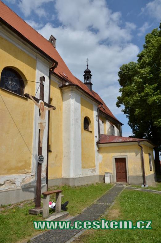 Jižní strana kostela sv. Václava.