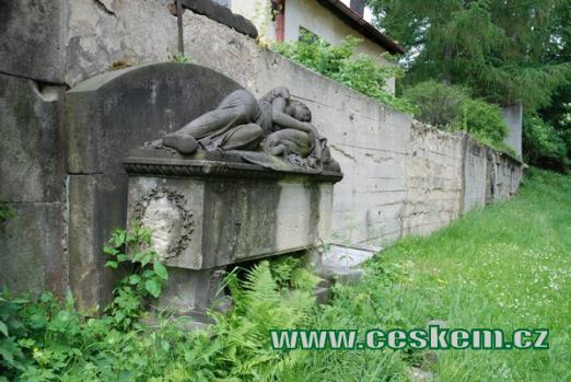 Staré německé náhrobky.
