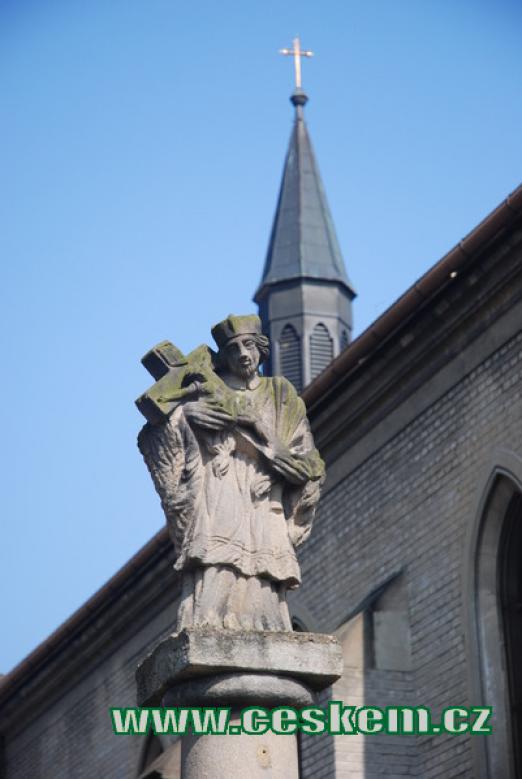 Detail sochy u kostela sv. Prokopa.