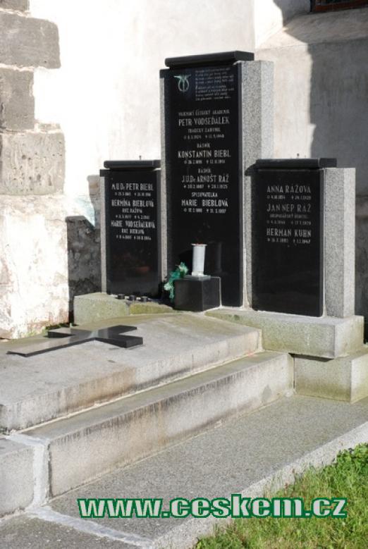 Hrob českého básníka Konstantina Biebla.
