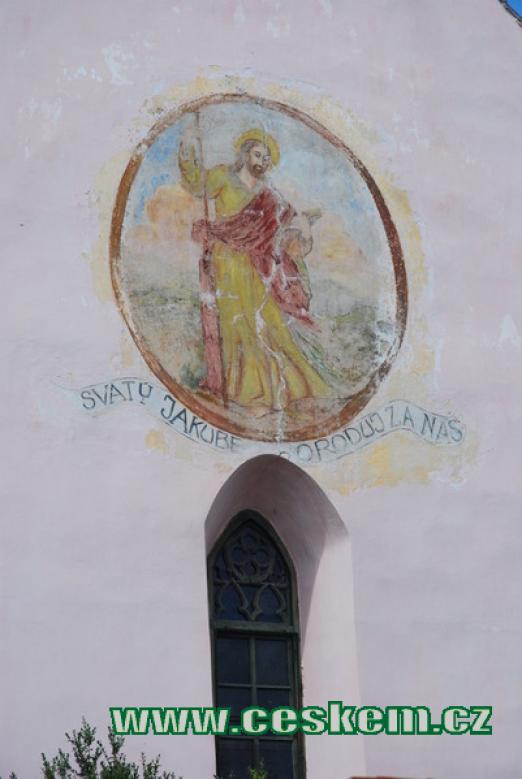 Malba sv. Jakuba na zdejším kostele.